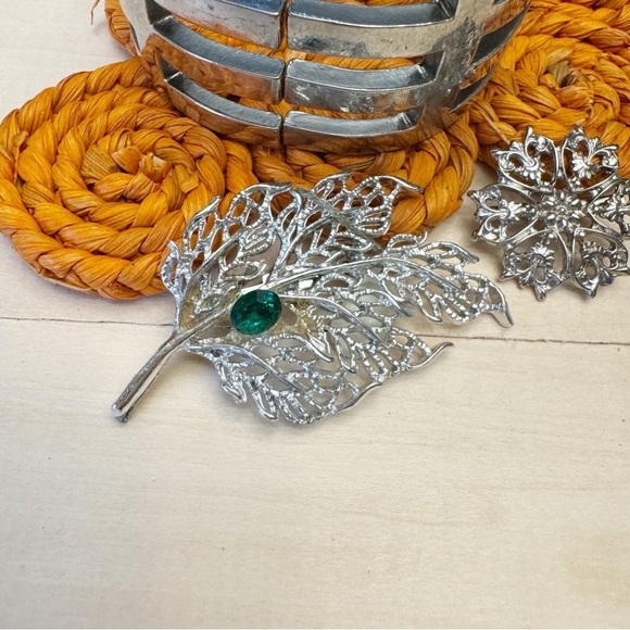 3 Piece Silver Tone Jewelry Bundle Vintage - Picture 2 of 13